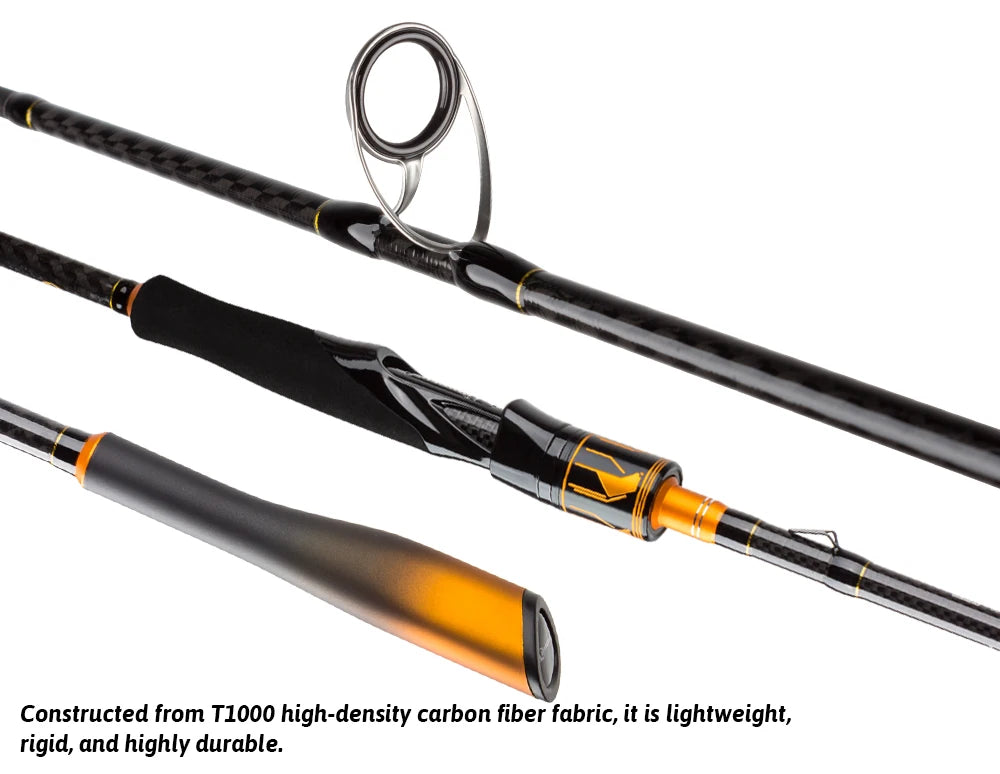 BIUTIFU 2 pointes Fuji Guide filature coulée canne à pêche 1.8-2.7m 2 Sections T1000 carbone Baitcasting pôle pour bar brochet 7-80g leurre