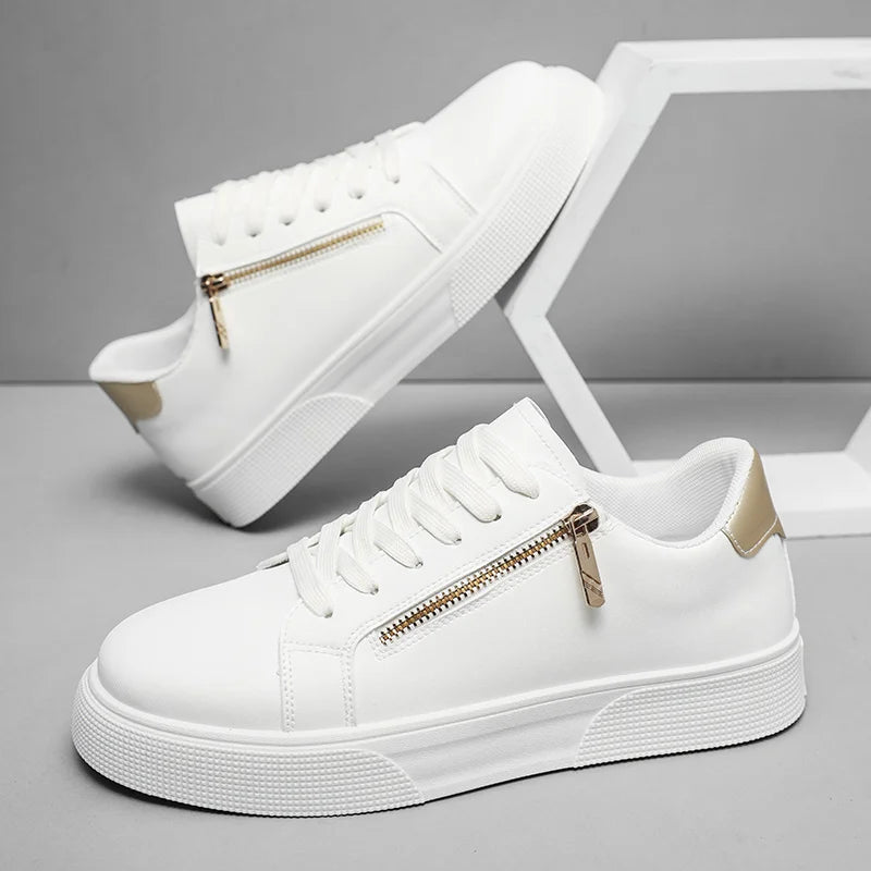 Casual athletic shoes for young men, Korean style, breathable and versatile, white, large size, new Spring-Autumn 2026 collection
