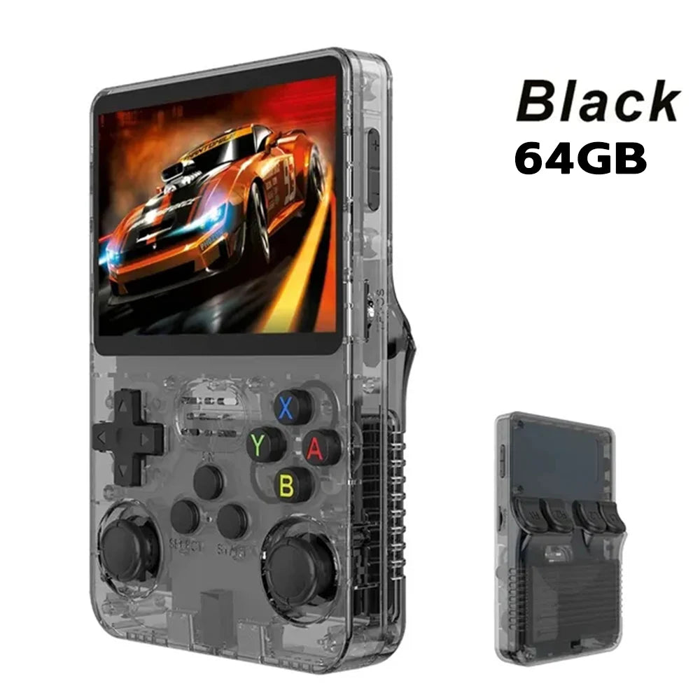 Console de jeu rétro portable 3,5" IPS — 64 Go, plusieurs couleurs, lecteur portable, jeux classiques