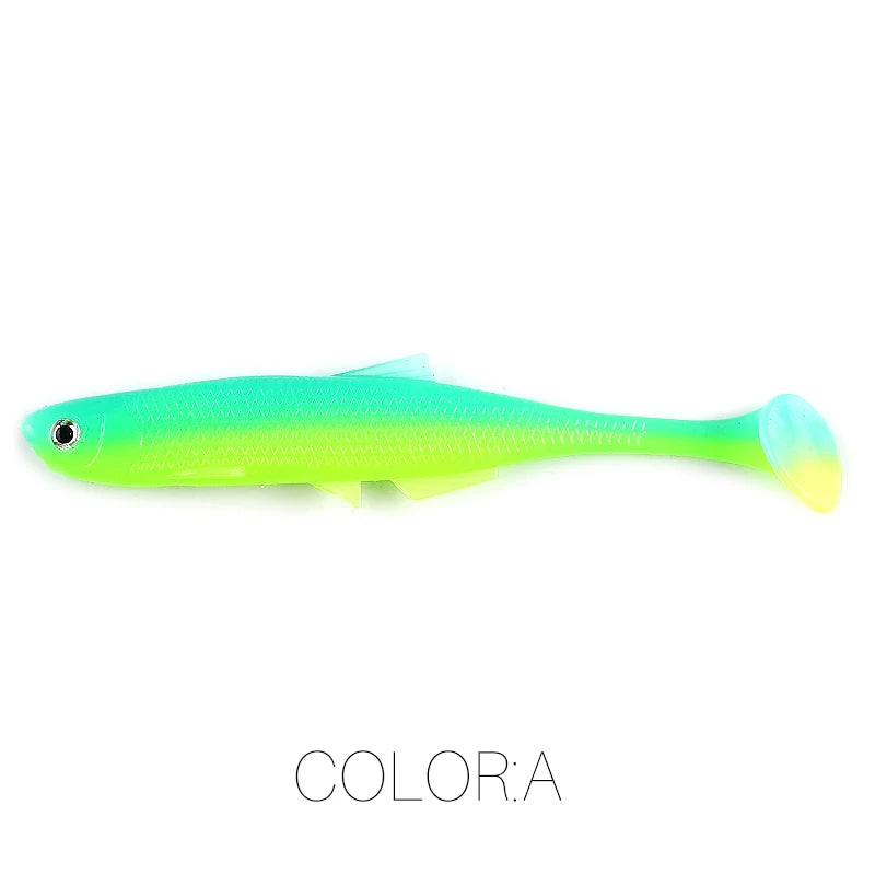 Supercontinent leanness ShadTeez cola en T 5 cm/7,5 cm/12 cm lucio lucioperca depredador pesca 3D ojos señuelo blando señuelos de pesca