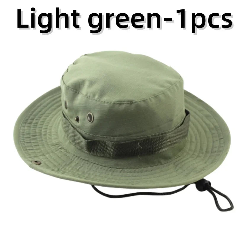 Sombrero para el sol para hombres y mujeres, gorra de camuflaje, para deportes al aire libre, tipo cubo, pesca, senderismo, caza, 60CM