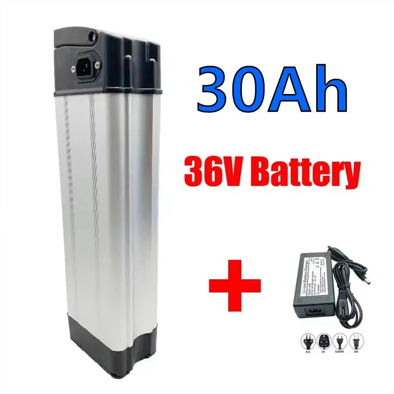 36V High Capacity 15Ah-20Ah-30Ah Electric Motorcycle, Folding Bike, Takeaway, Silverfish Universal Express Lithium Battery