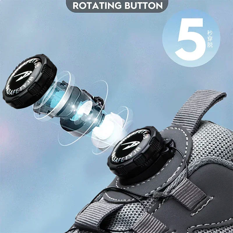 Chaussures de Sécurité Bouton Rotatif — Protection & Confort Travail
