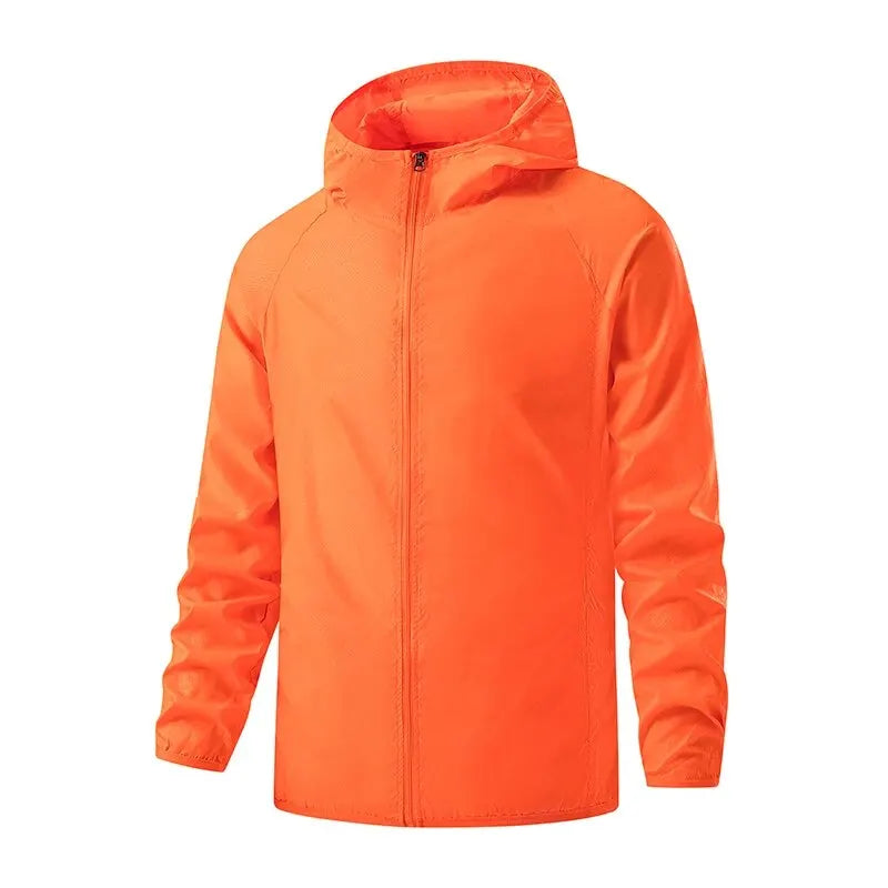 LNGXO Hombres Mujeres Chaquetas de Senderismo Impermeables Protección Solar Rompevientos Camping Escalada Abrigo de Lluvia al Aire Libre Ropa Portátil Unisex