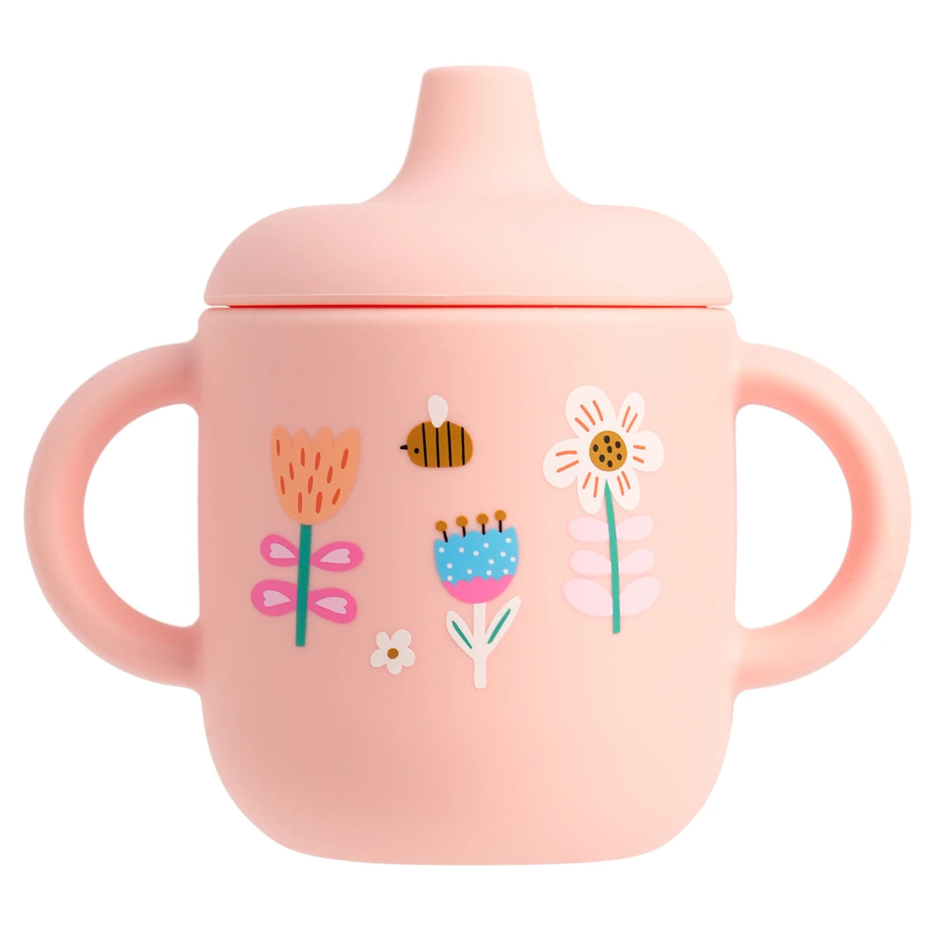 Tasse d'alimentation en Silicone pour bébé, 1 pièce, dessin animé, sans BPA, anti-fuite, tasse d'entraînement avec poignée, pour voyage, lavable au lave-vaisselle, articles pour bébé