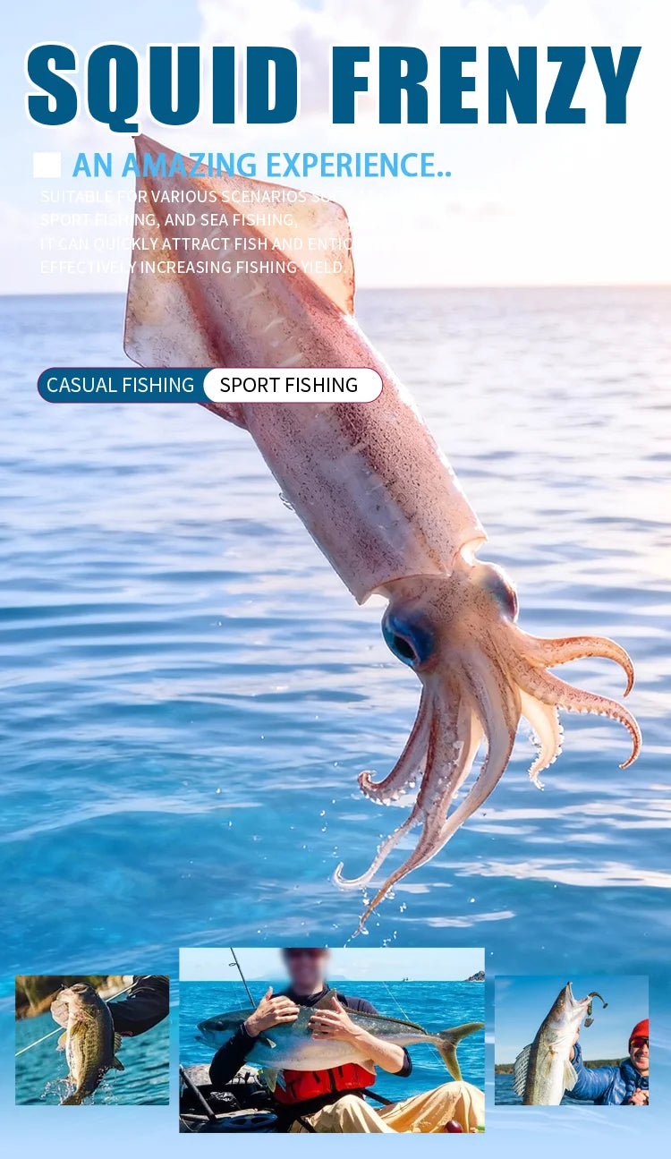 Liquide de pêche multi-effet de calmar, spécialement conçu, stimule rapidement le calmar de la faim, liquide de pêche professionnel, attractif de calmar