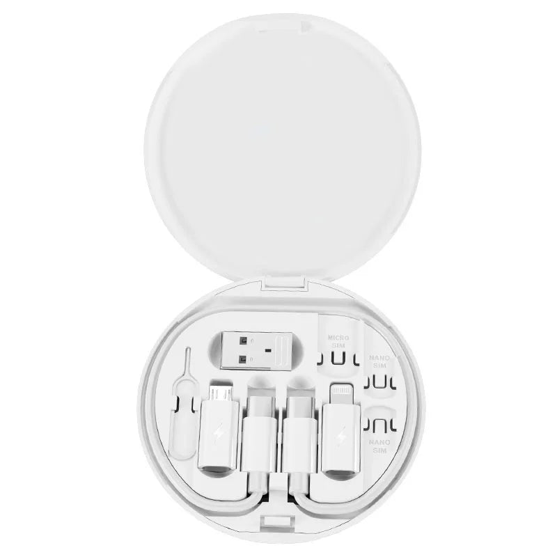 Kit de cable adaptador de carga multi USB Tipo C a C de 60W, juego de conversión de iluminación USB A y Tipo C a Micro, Tipo C, iluminación