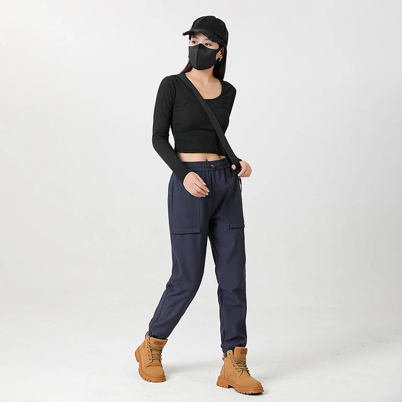 LNGXO hiver épais polaire pantalon hommes femmes imperméable coupe-vent chaud survêtement pantalon unisexe randonnée Camping escalade ski pantalon