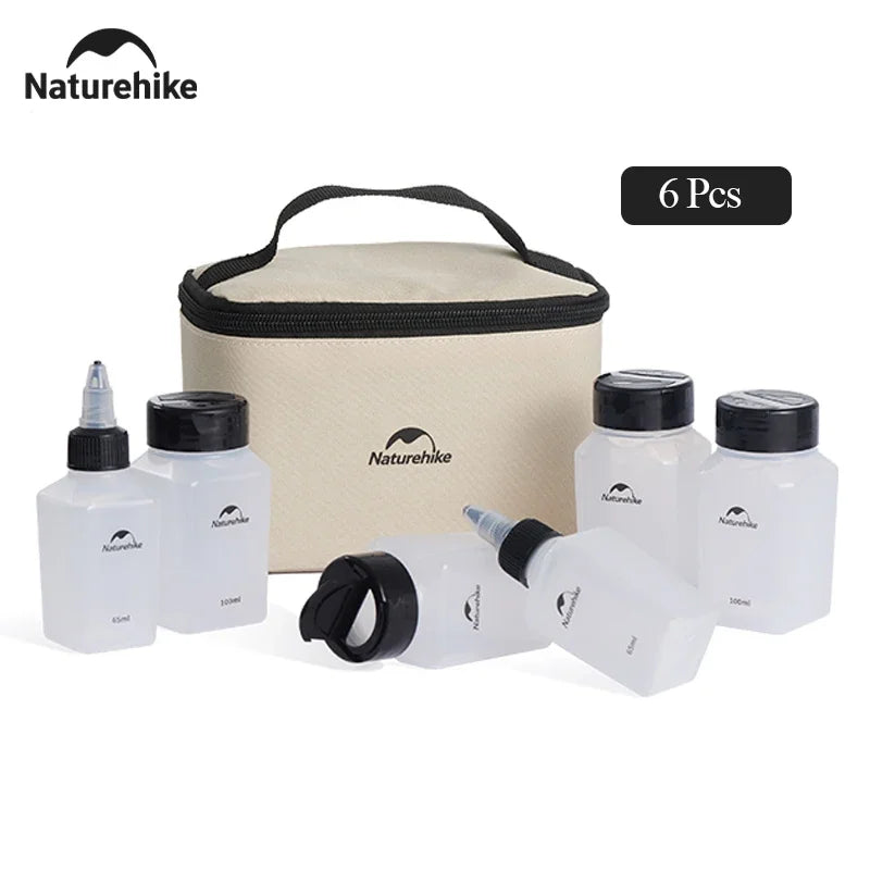 Natureifa-Pot d'assaisonnement de cuisine de camping, récipient à épices portable, fournitures de batterie de cuisine, poudre liquide, barbecue, boîte d'assaisonnement de pique-nique