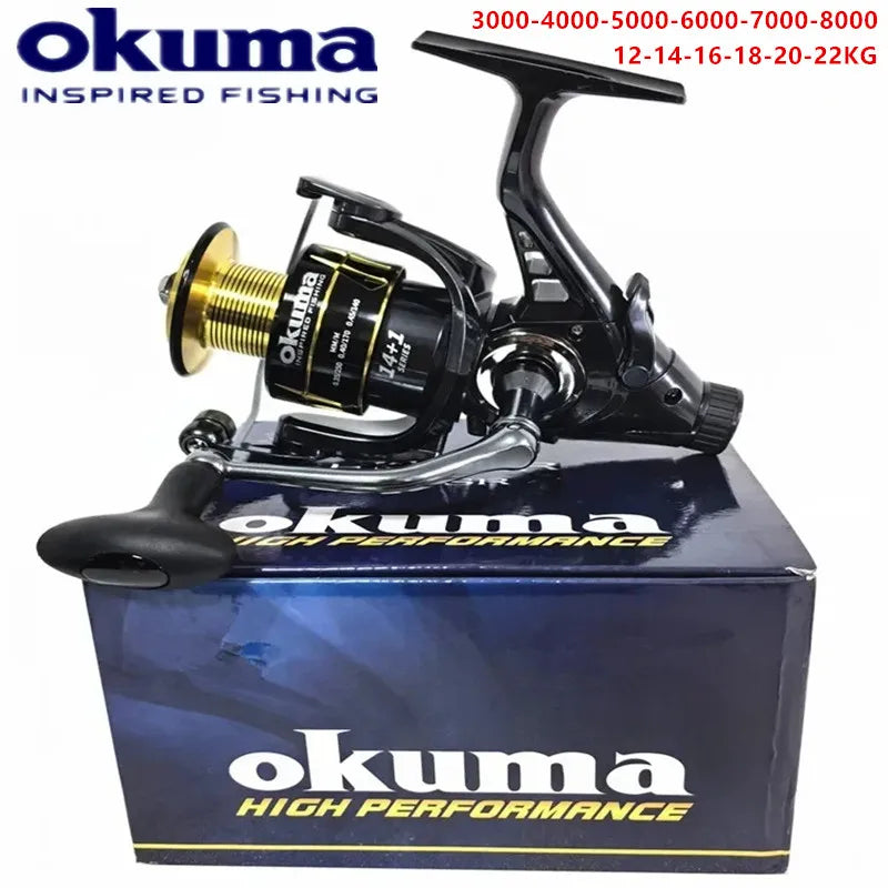 Okuma – moulinet de pêche rotatif avec tasse en métal, charge maximale de 22KG, adapté au modèle 3000 à 8000