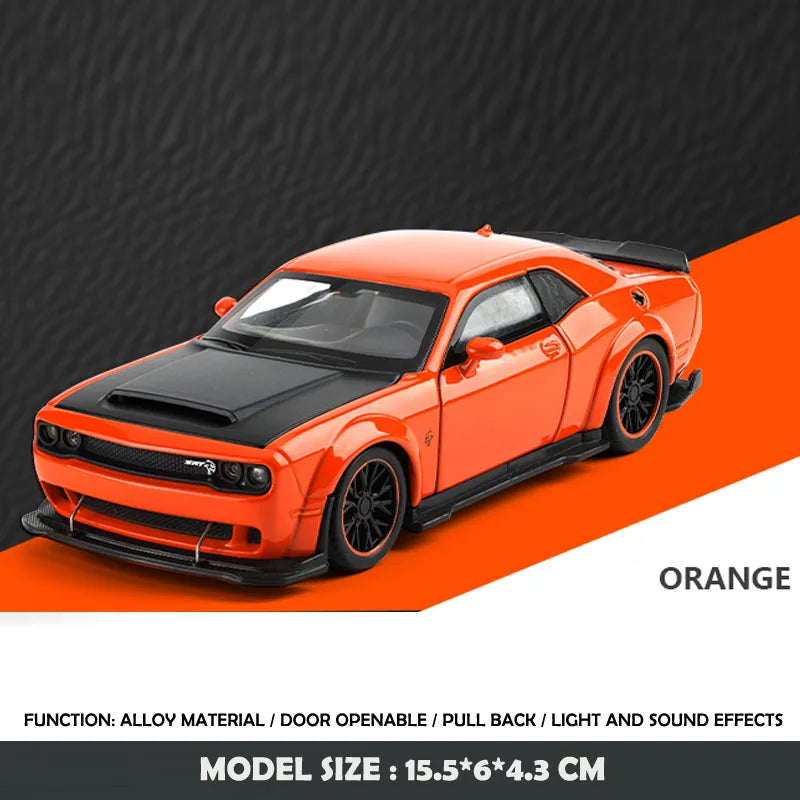 Modèle de muscle car américain 1:32 avec son et lumière — rétrofriction, collection miniature, cadeau garçon