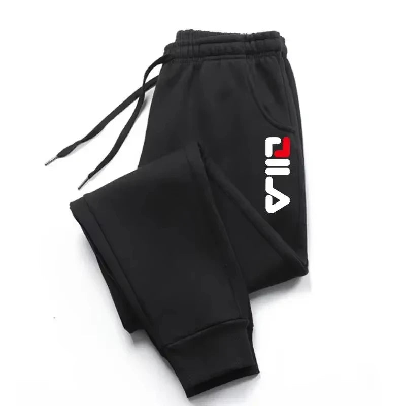 Pantalones de chándal de hombre para otoño e invierno, con cordón, informales, de forro polar, para entrenamiento, correr, gimnasio, fitness, deportivos WK007