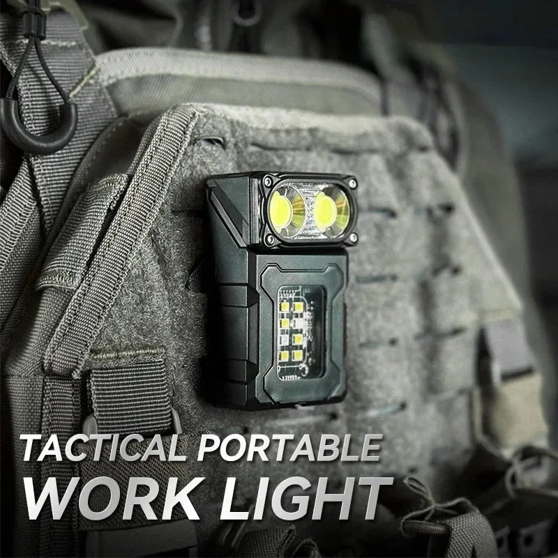 Lampe de travail tactique portable, outil EDC, mini lampe torche LED, outil de camping et de randonnée en plein air, lampe torche molle, rechargeable par USB