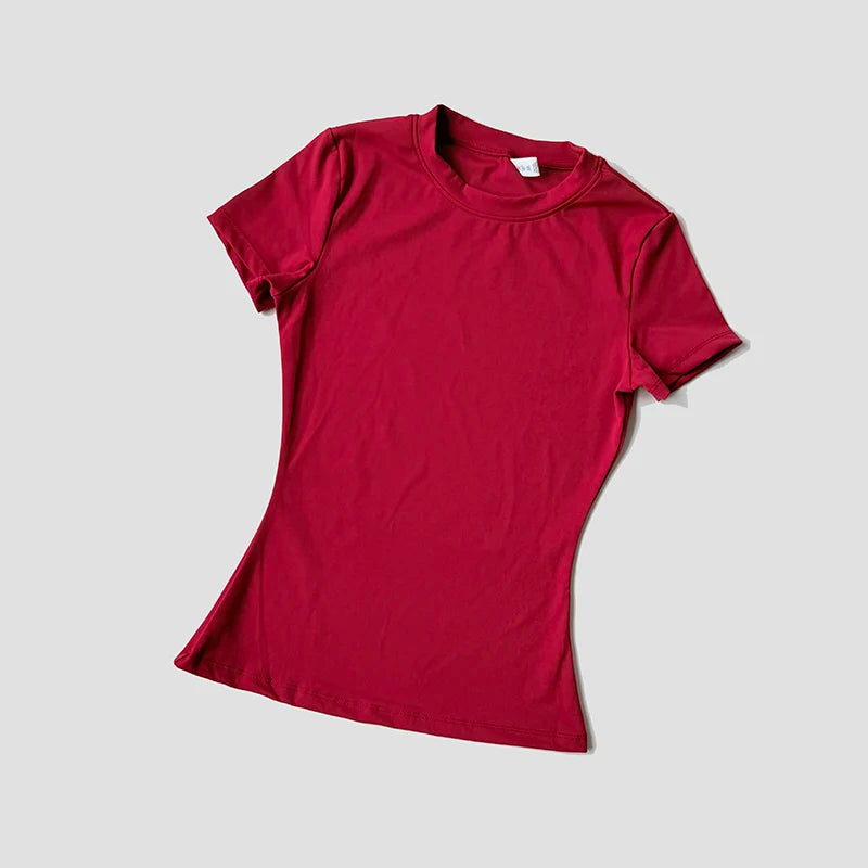 Women Seamless Yoga Top Sport T-Shirt Fitness Clothing Short Sleeve Yoga Shirt Gym Crop Top Running Activewear