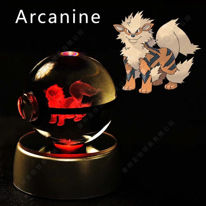 Boule de cristal 3D veilleuse — lampe en verre, statue, cadeau d'anniversaire pour enfants