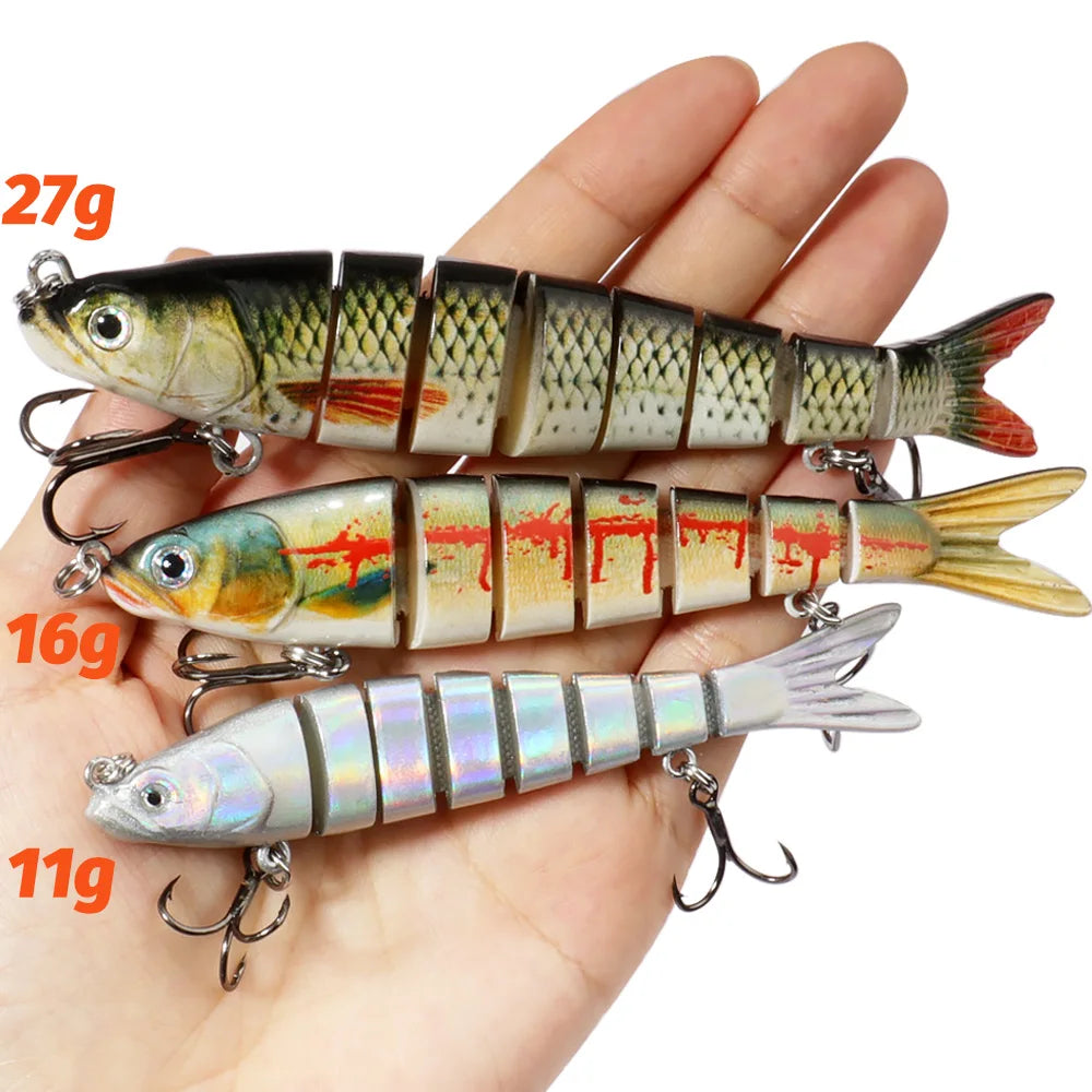 GOBAIT Swimbait 11g 16g 27g leurre multi-joint coulant lent bionique natation Pesca bar triple crochet carpe matériel de pêche appât dur