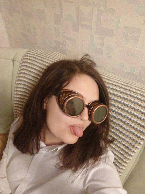 Lunettes de soleil mode Steampunk rondes surdimensionnées — soudage, Punk, Cosplay, couleurs lentille