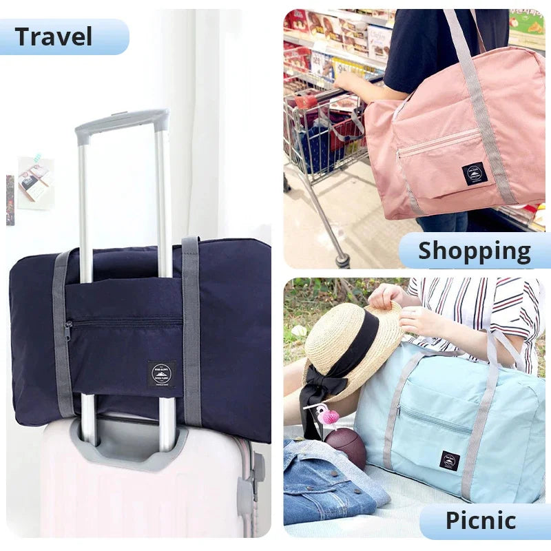 Sac de Voyage Pliant Grande Capacité — Bagage Embarquement Vêtements Pique-Nique