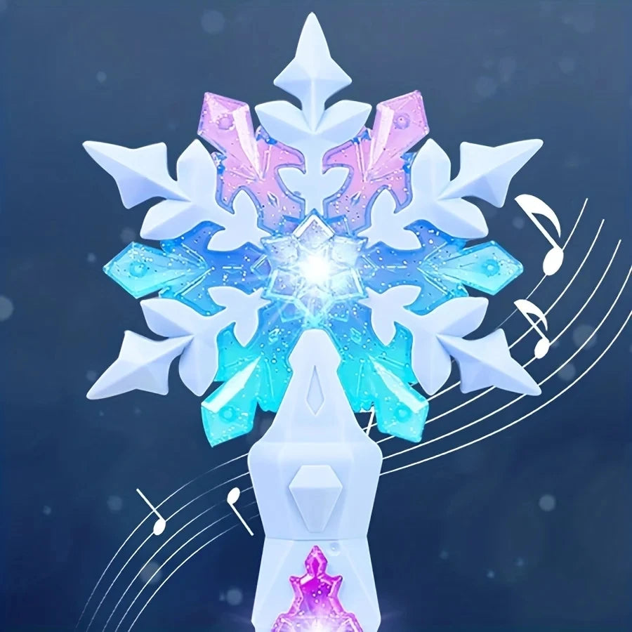 Baguette de neige princesse pour filles, jouet féerique, baguettes lumineuses, noël, Halloween, jouets pour enfants, flocon de neige, bâtons lumineux, Cosplay pour enfants