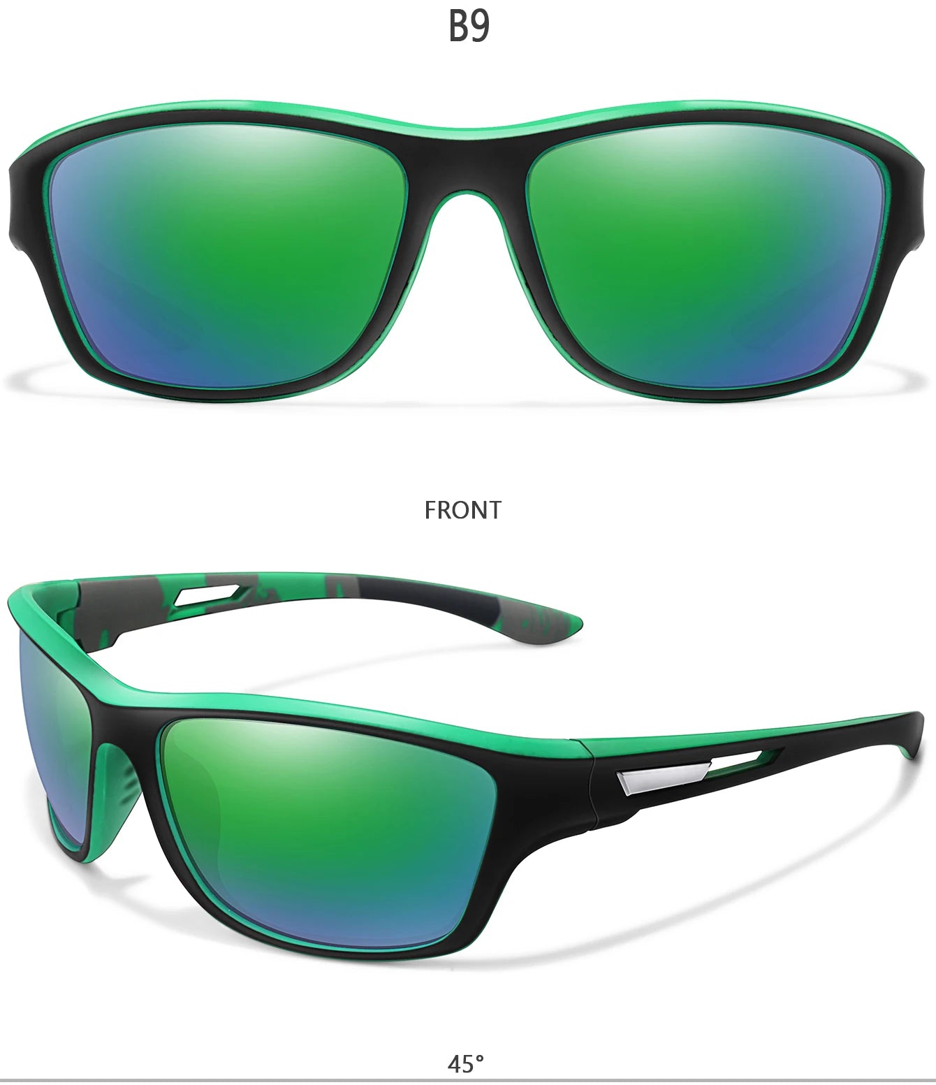 Lunettes de soleil de pêche polarisées pour hommes et femmes, lunettes anti-absorbe ouissement, lunettes UV400, sports de plein air, conduite, randonnée, cyclisme sur route
