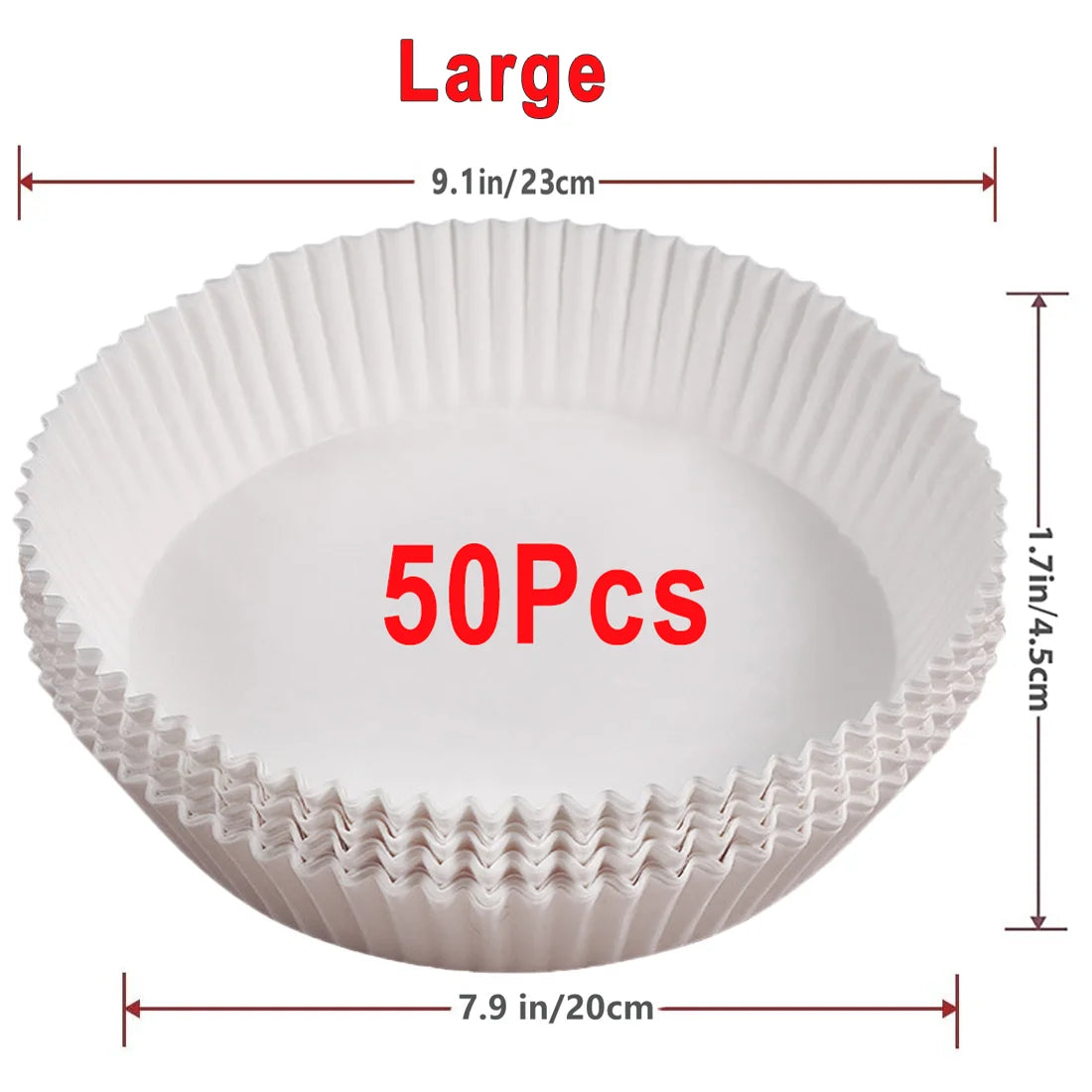 Papel antiadherente para freidora de aire y pollo, papeles redondos para hornear, revestimientos de papel, accesorios de cocina, 50 piezas, 100 piezas