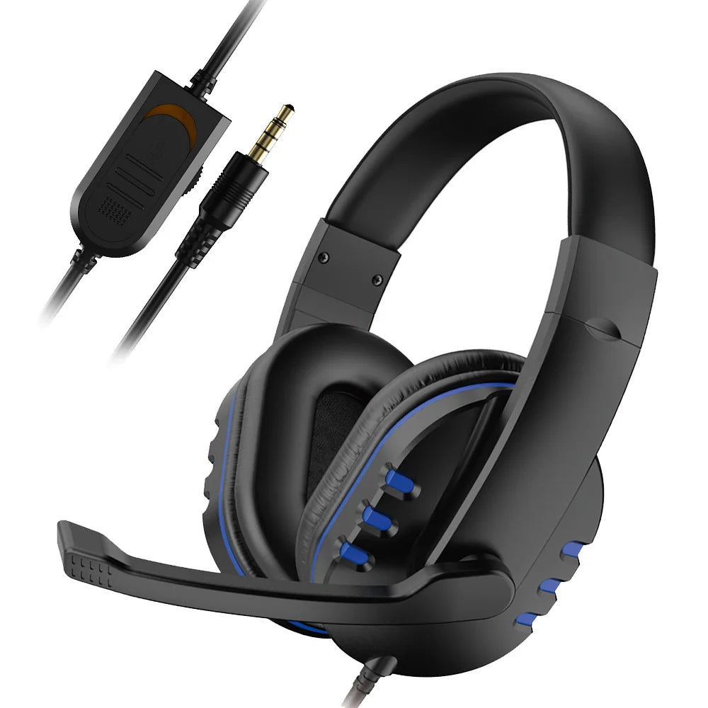 Casque 3.5mm filaire de jeu — écouteurs musique, consoles, PC, chat ordinateur, microphone