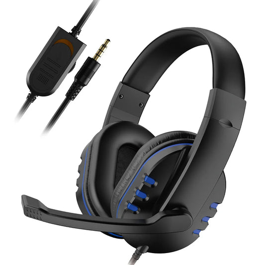 Casque 3.5mm filaire de jeu — écouteurs musique, consoles, PC, chat ordinateur, microphone