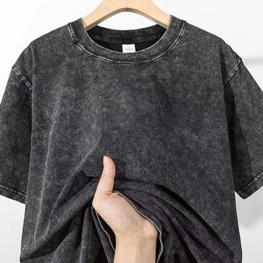 T-Shirt Coton Lourd 230G Homme — Vintage Lavé Surdimensionné Streetwear
