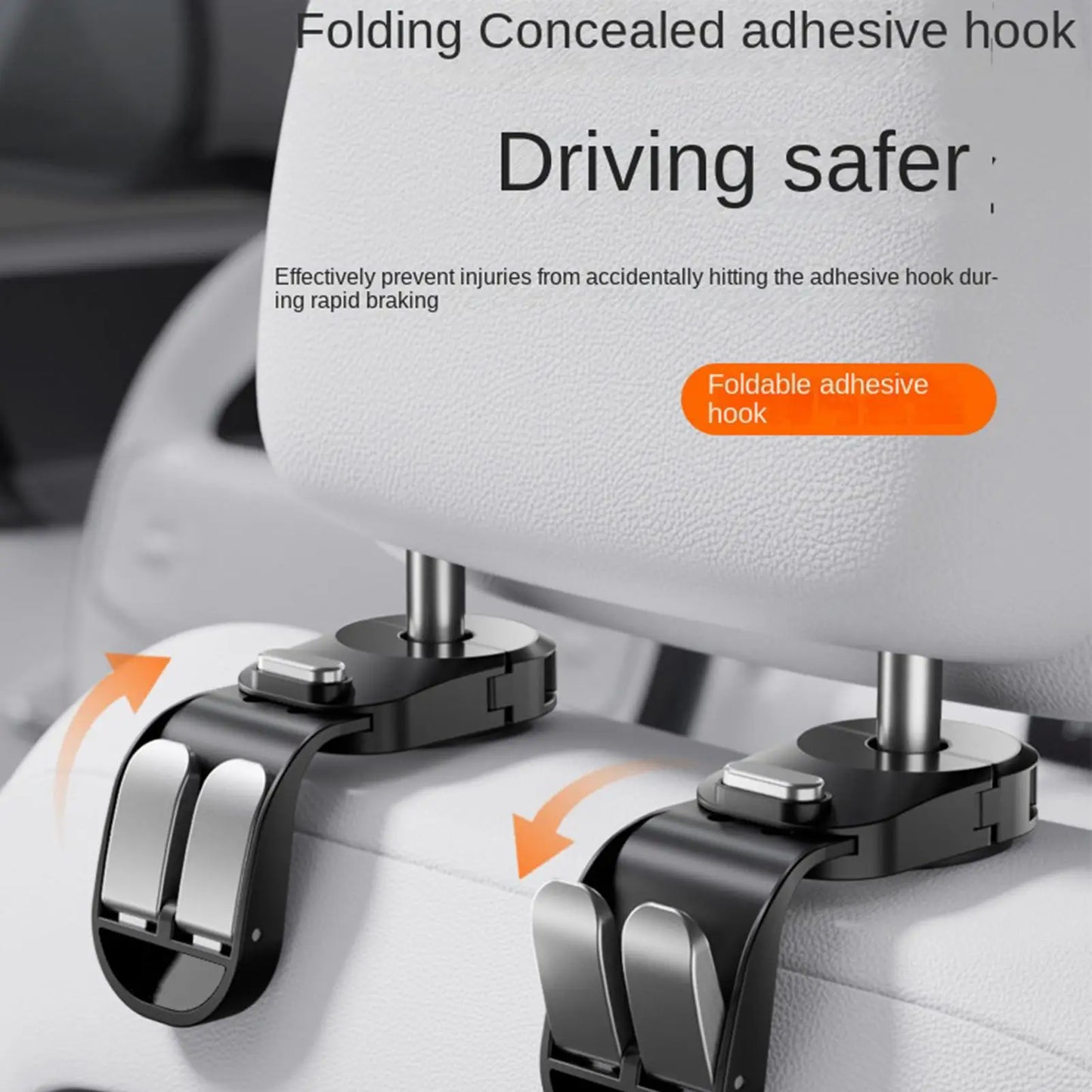 Crochet de fixation pour appuie-tête de voiture, rétractable et pliable, support de sac à main pour minivan, SUV, taxi, voyages, trajets quotidiens, vêtements