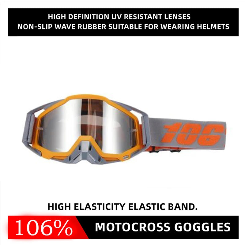 Motocross goggles, windproof and unbreakable glasses for ATV, UTV and off-road sports