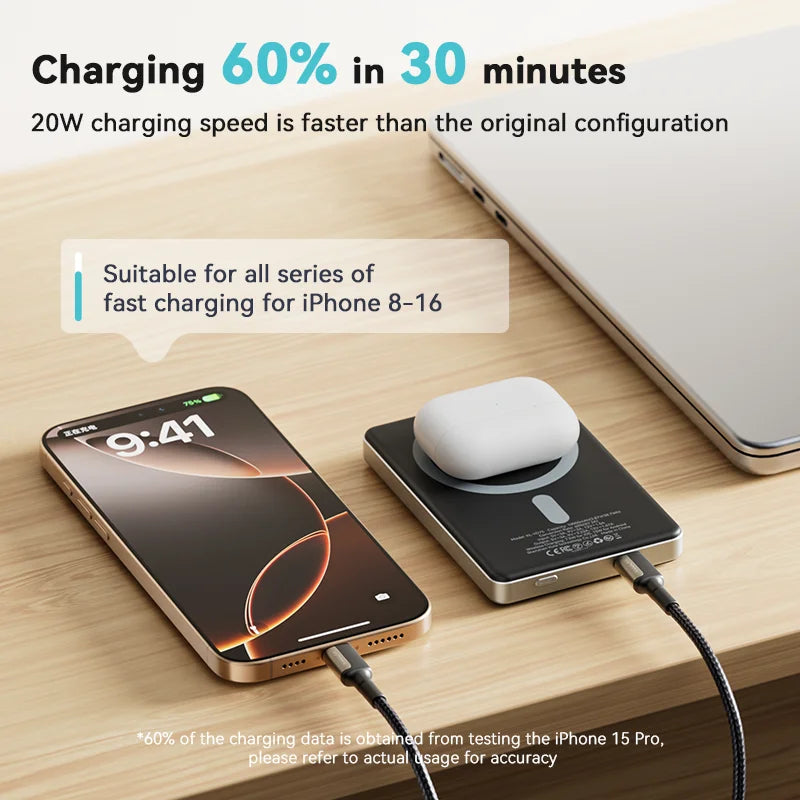 KUULAA batterie externe magnétique 10000Ah chargeur Portable sans fil 20W charge rapide pour magsafe pour iPhone 16 15 14 Por Max PowerBank