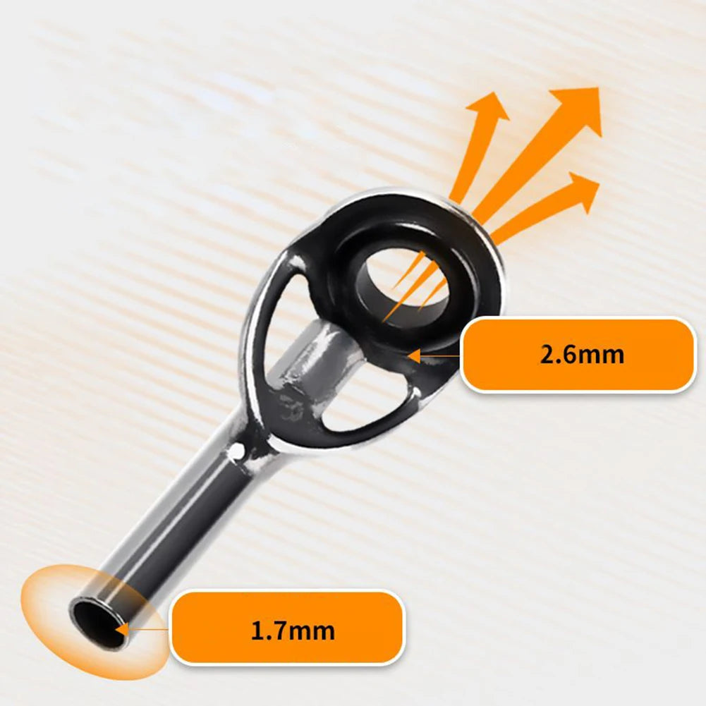 Kit de 9 anneaux de guidage de canne à pêche en acier inoxydable pour réparation et remplacement – Outils de pêche