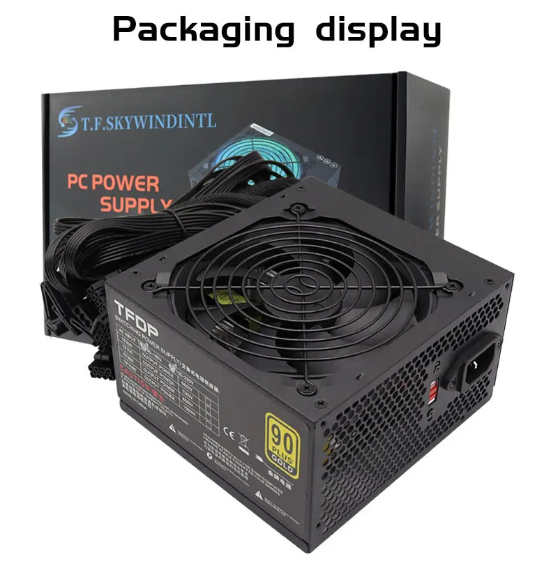 800W alimentation 90 PLUS or ATX ordinateur de bureau PSU Mining Chia puissance nominale 800W jeu compétitif Gamer 110V 220V