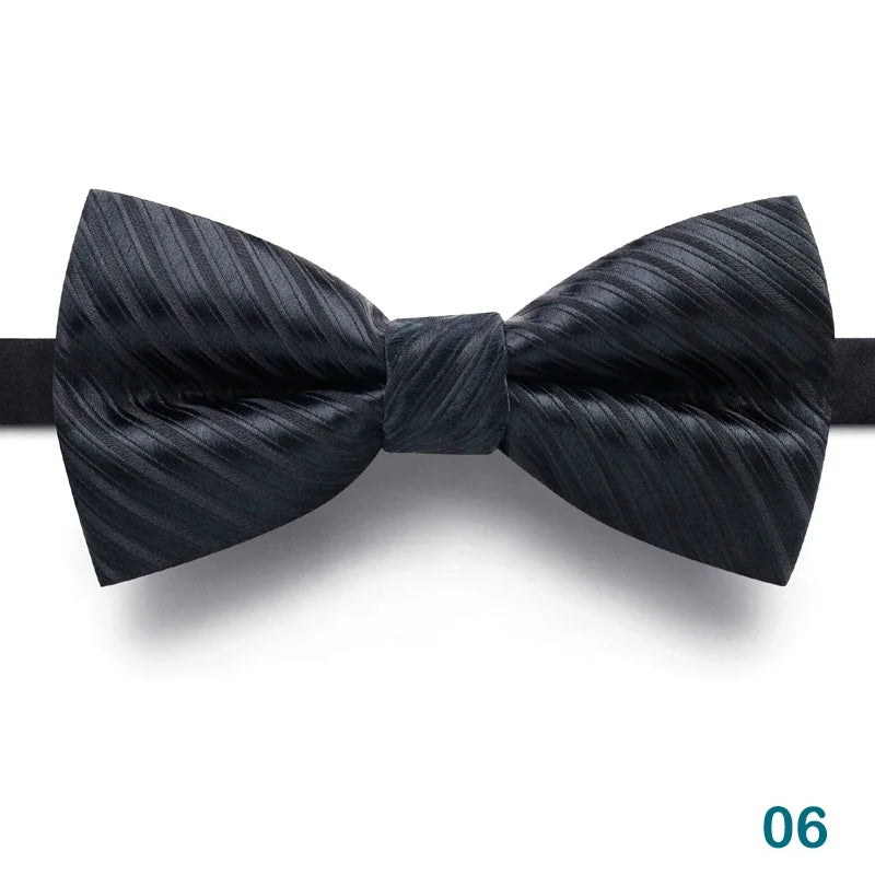 1 pieza pajarita para hombre, pajarita negra para boda, corbata de lazo ajustable, pajarita clásica, corbata de mariposa, corbata doble para adulto, regalo de negocios