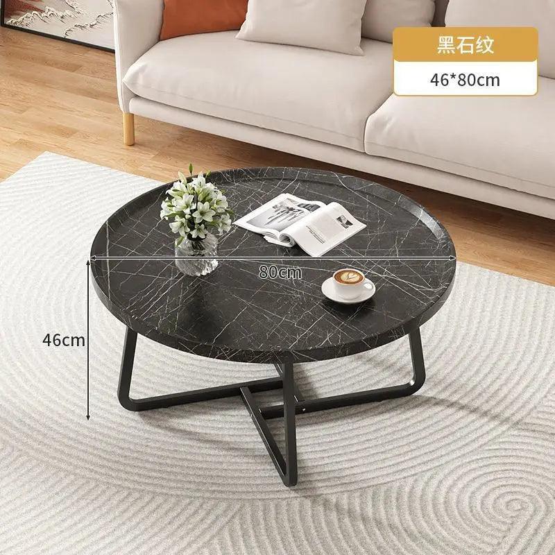 Table basse multifonctionnelle — salon minimaliste moderne, table d'appoint combinée circulaire, maison