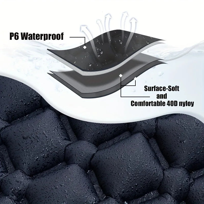 PACOONE – matelas gonflable de type presse pour Camping, imperméable à l'humidité, coussin de couchage d'extérieur, tapis d'air de plage, tente, coussin de voyage