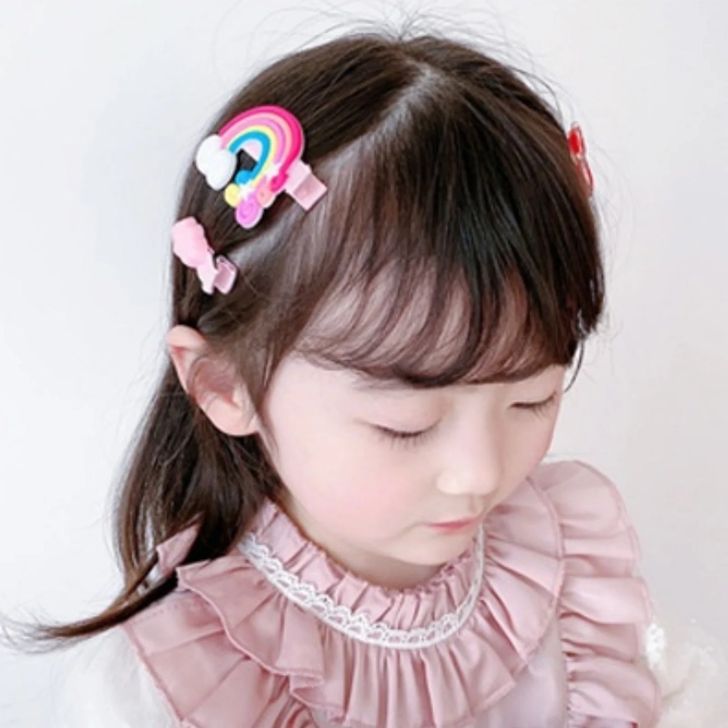 Pinzas de pelo de unicornio de dibujos animados para niñas, bonitas horquillas para el pelo para niños, diadema de helado, pinzas para el pelo, accesorios de moda, nuevo juego de 10 unidades