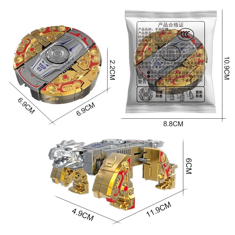 Gyroscope rotatif à décompression créative, résistant aux chutes, robot à déformation mécanique, jouet pour enfants, cadeau pour garçon, nouvelle collection
