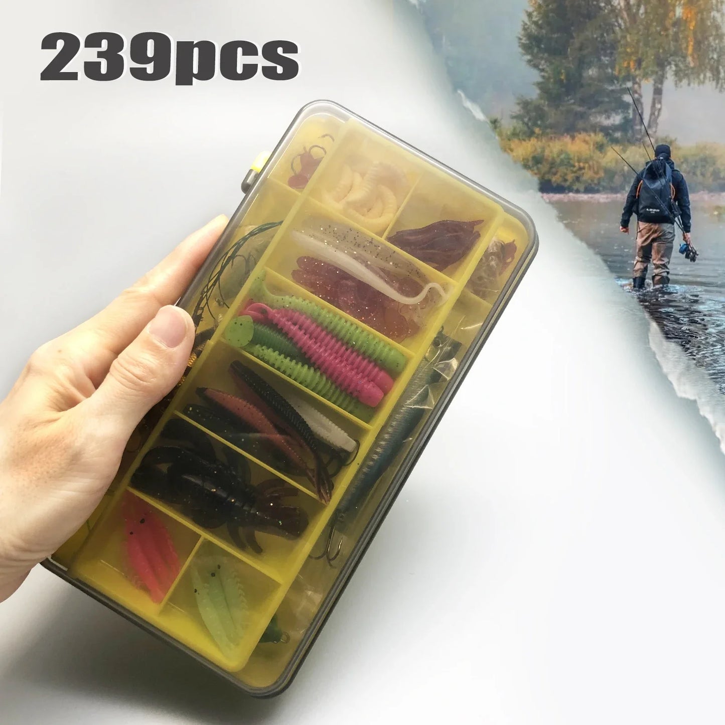 Kit de leurres de pêche pour truite, brochet, basse, multi-leurre, ensemble de matériel superposé, équipement professionnel, 83/133/193/239/409 pièces