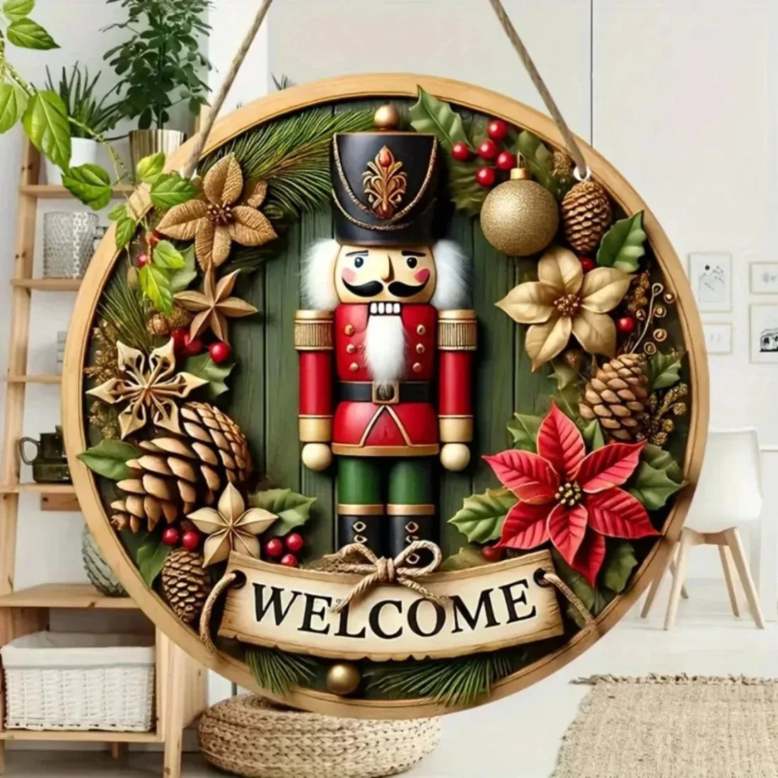 Panneau métallique vintage décoratif — idéal pour la maison et l'entrée