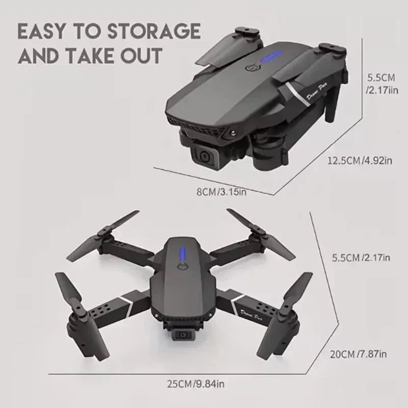 Drone WiFi FPV grand angle HD 4K/1080P — caméra, maintien hauteur, pliable, quadrirotor, jouet, cadeau noël garçon