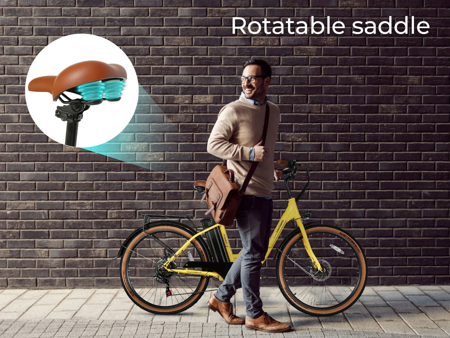 Samebike Lightweight Electric Bike 350w Motor 36V10.4AH Battery Electric Bicycle 30 km/h City Commute Adult Riding E-bike