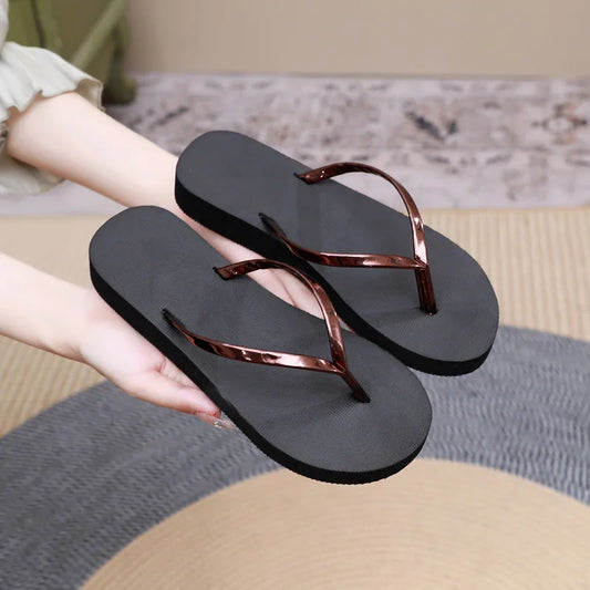 Women's flat-bottomed summer flip-flops beach shoes sandals women's shoes slippers slide indoor home Women's Shoe
