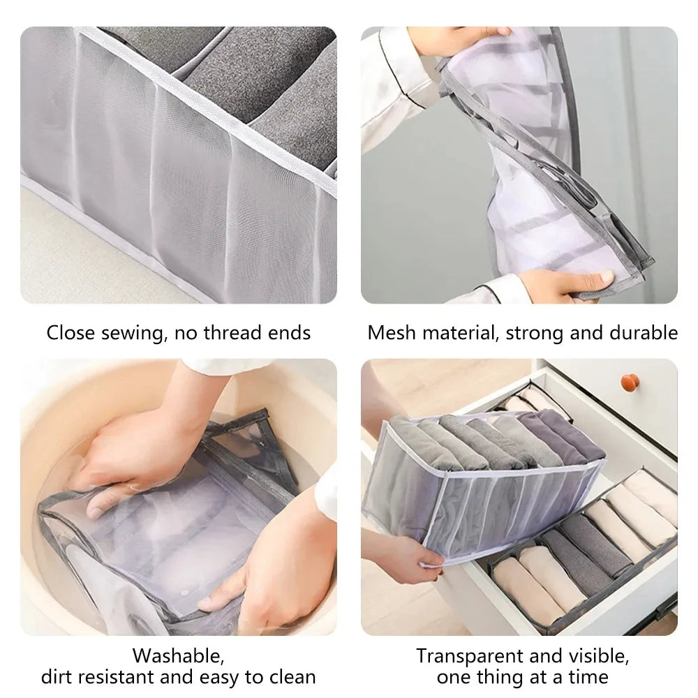 Jeans organization storage box, closet organizer, clothes organization system, drawer organizers, pants storage cabinet