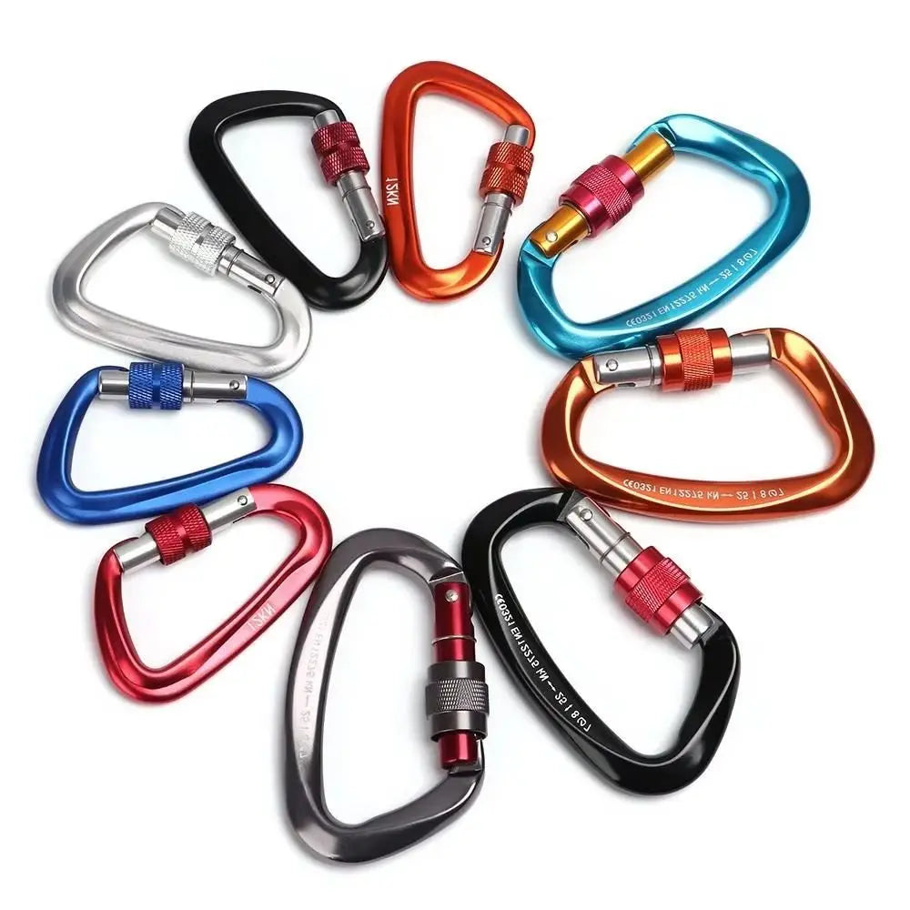 Accessoires de verrouillage principal de sécurité en aluminium de qualité, équipement de protection d'alpinisme, mousqueton professionnel, crochets pour clés d'escalade