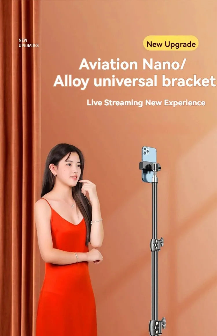 Support extensible de 170cm, hauteur réglable pour téléphone portable, trépied de Support en direct, enregistrement multifonctionnel, trépied d'atterrissage pour Selfie