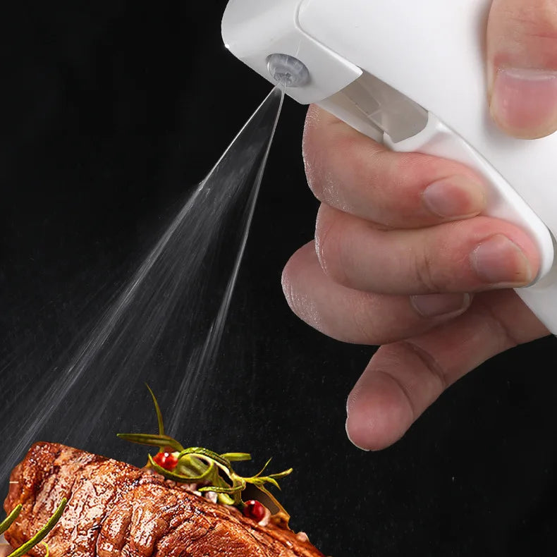 Botella pulverizadora de aceite de oliva para barbacoa, pulverizador de aceite de oliva de plástico, botella vacía, botella de vinagre o brocha de aceite, 200/300/500ml