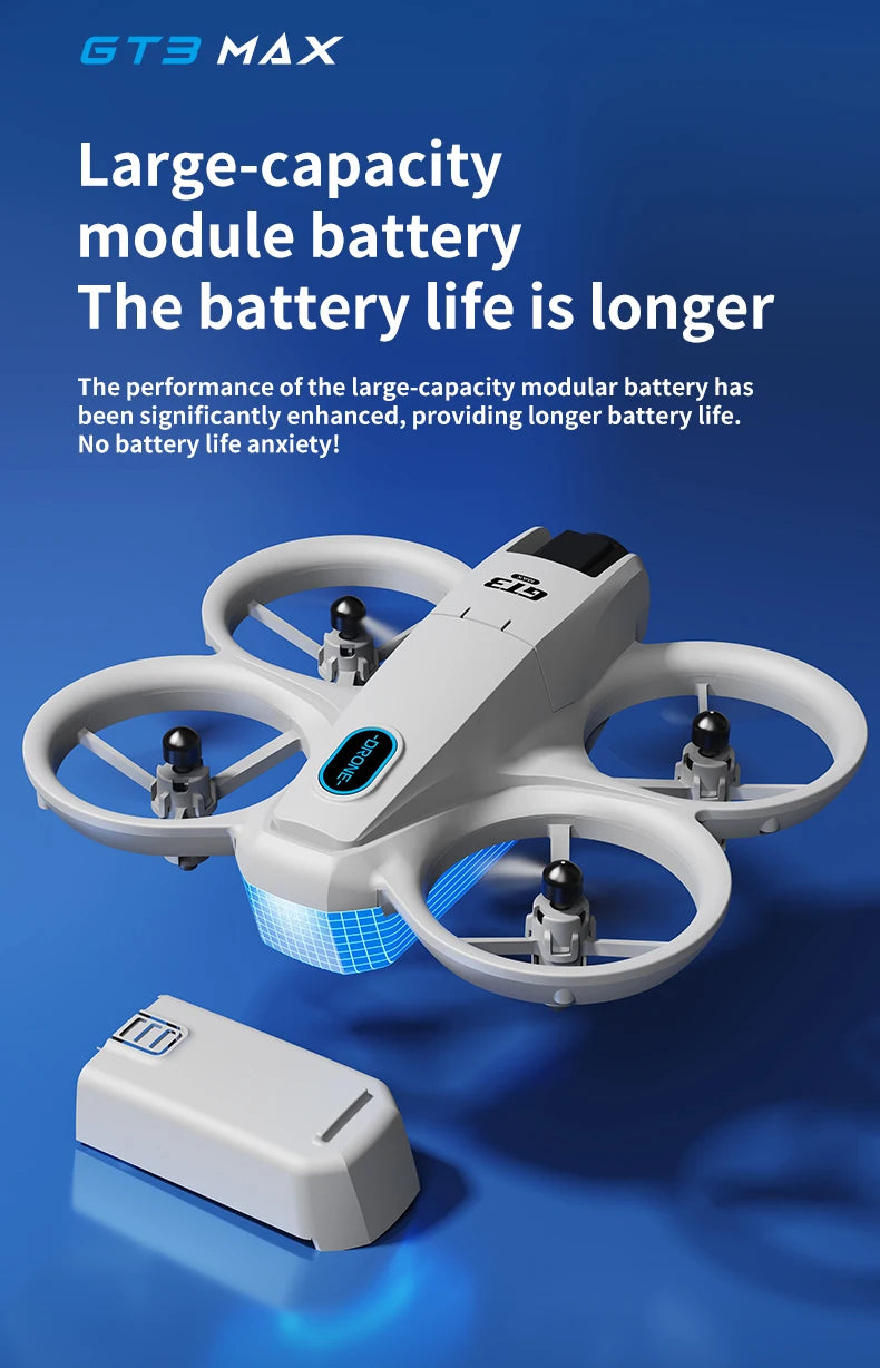 Drone 8K HD grand écran — positionnement flux optique, moteur brushless, évitement intelligent d'obstacles