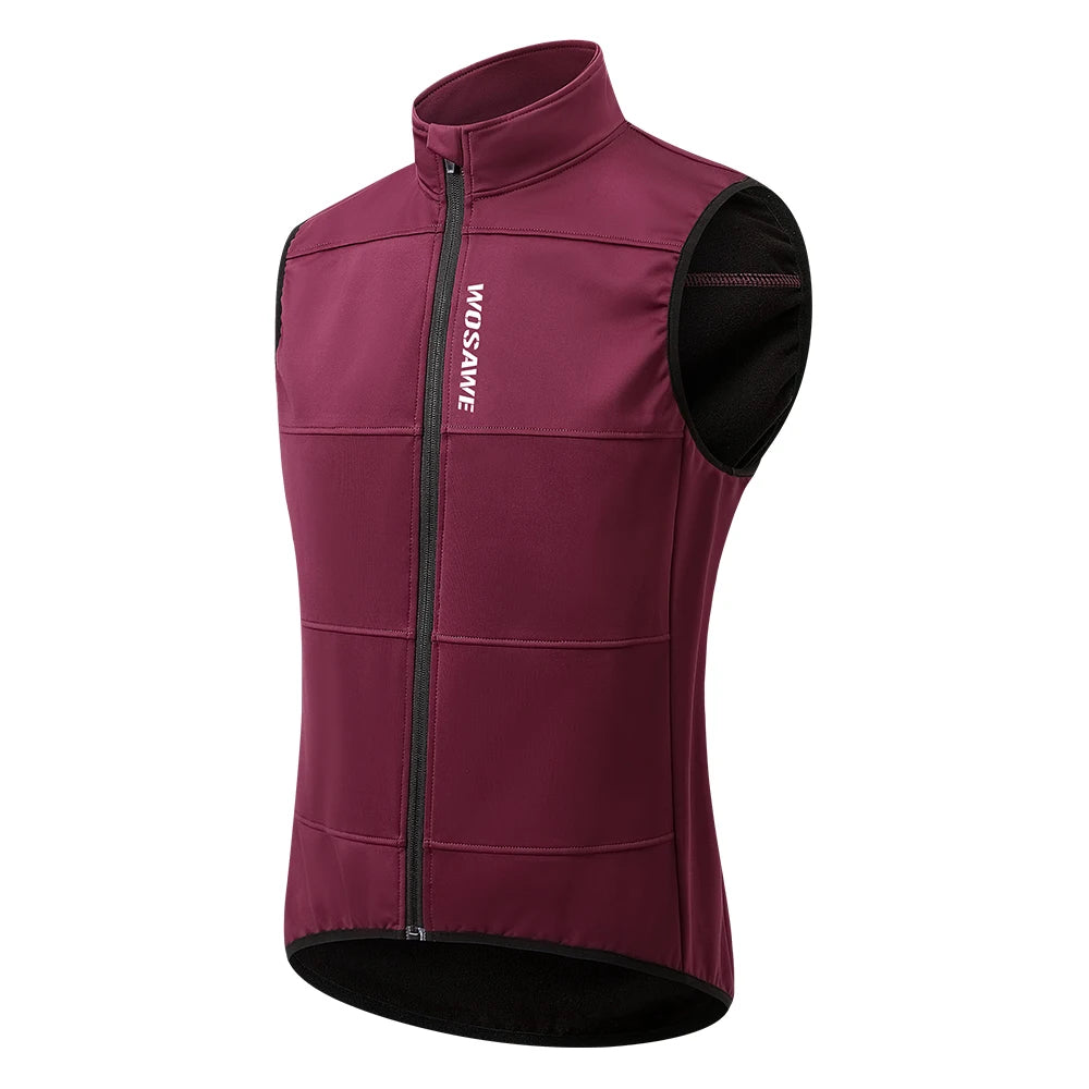 Gilet de cyclisme hiver thermique polaire sans manches — chaud, automne, vélo