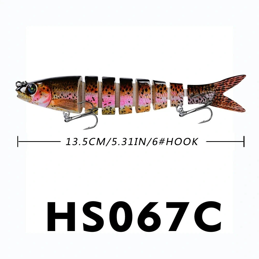 13.5 cm/19g coulant Swimbait manivelle leurre de pêche ensemble de Wobblers pour brochet appâts artificiels Kit matériel de pêche